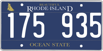 RI license plate 175935
