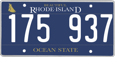 RI license plate 175937