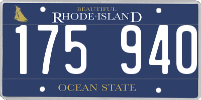 RI license plate 175940