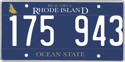 RI license plate 175943