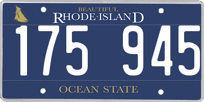 RI license plate 175945