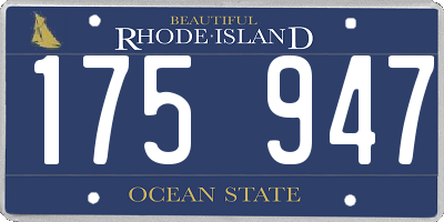 RI license plate 175947