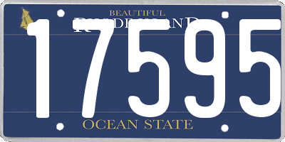 RI license plate 17595