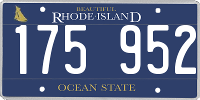 RI license plate 175952
