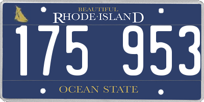 RI license plate 175953