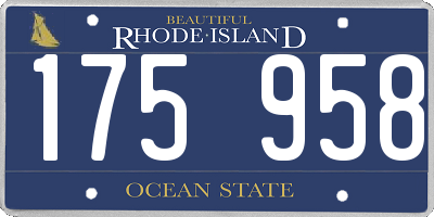 RI license plate 175958