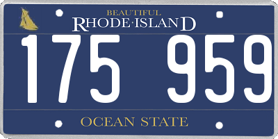 RI license plate 175959