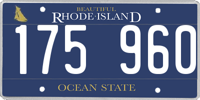 RI license plate 175960