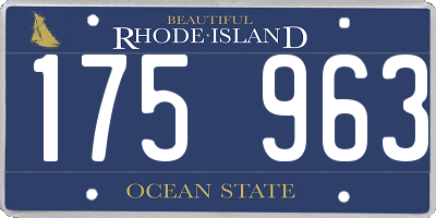 RI license plate 175963