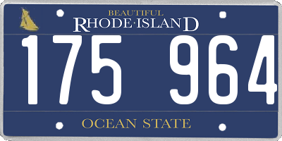 RI license plate 175964