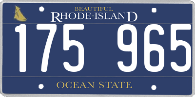 RI license plate 175965
