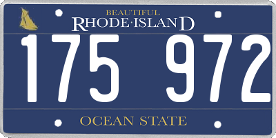 RI license plate 175972