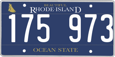 RI license plate 175973