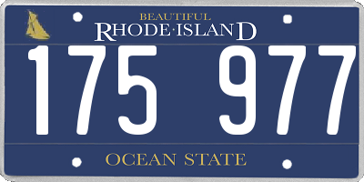RI license plate 175977