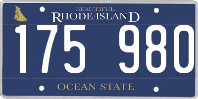 RI license plate 175980