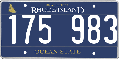 RI license plate 175983