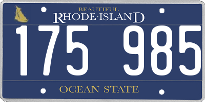 RI license plate 175985