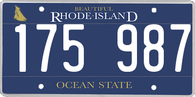 RI license plate 175987
