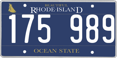 RI license plate 175989