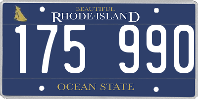 RI license plate 175990