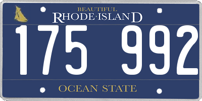 RI license plate 175992