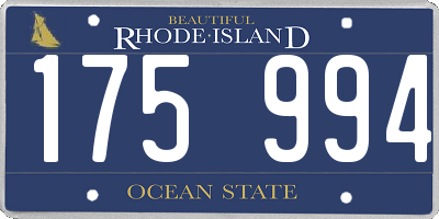 RI license plate 175994