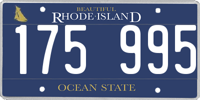 RI license plate 175995