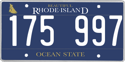 RI license plate 175997