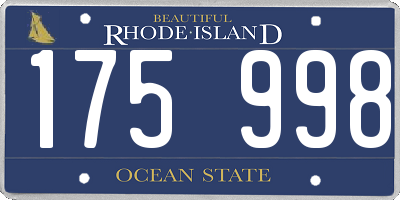 RI license plate 175998