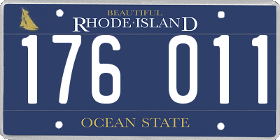 RI license plate 176011