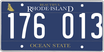 RI license plate 176013
