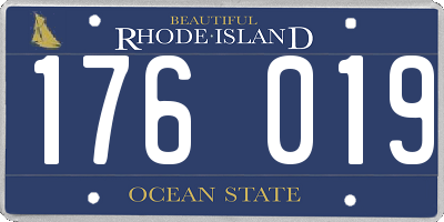 RI license plate 176019