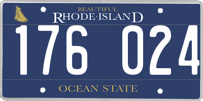 RI license plate 176024