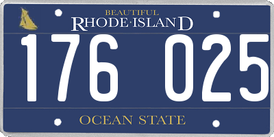 RI license plate 176025