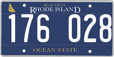 RI license plate 176028