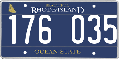 RI license plate 176035