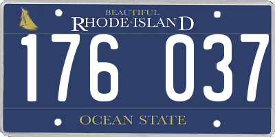 RI license plate 176037