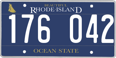 RI license plate 176042