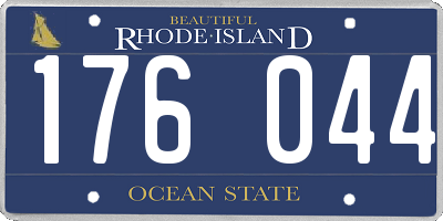 RI license plate 176044