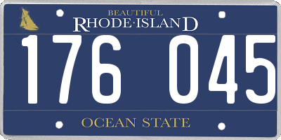RI license plate 176045