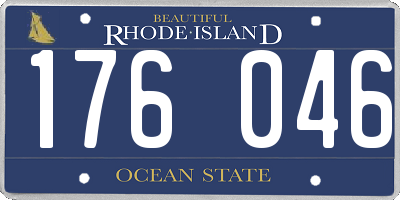 RI license plate 176046