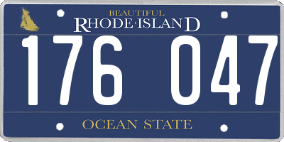 RI license plate 176047