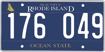 RI license plate 176049