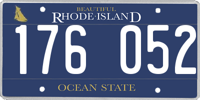 RI license plate 176052