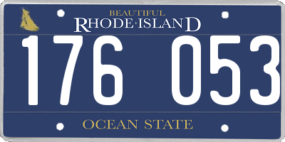 RI license plate 176053