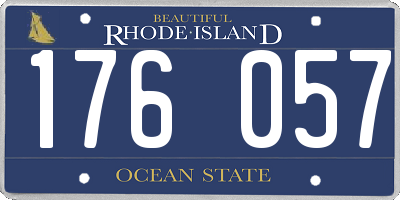 RI license plate 176057