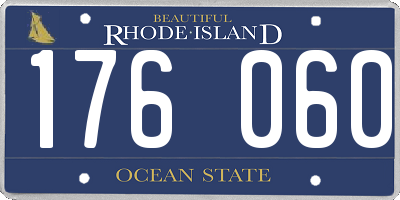 RI license plate 176060