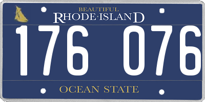 RI license plate 176076