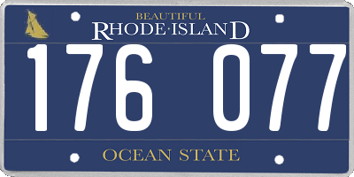 RI license plate 176077