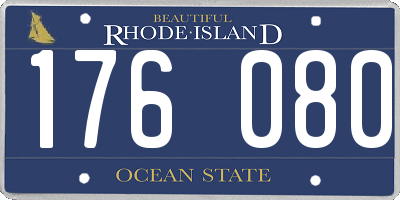 RI license plate 176080